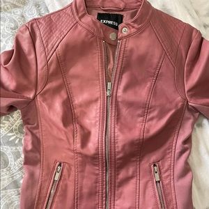 Pink Express Leather Jacket